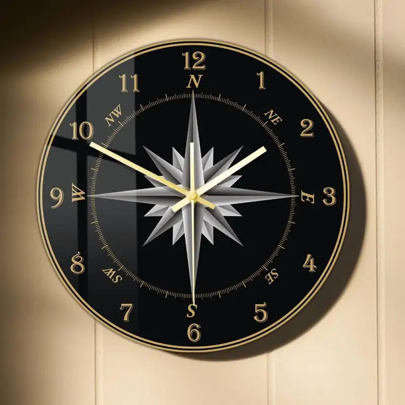 horloge murale boussole - horloge-industrielle