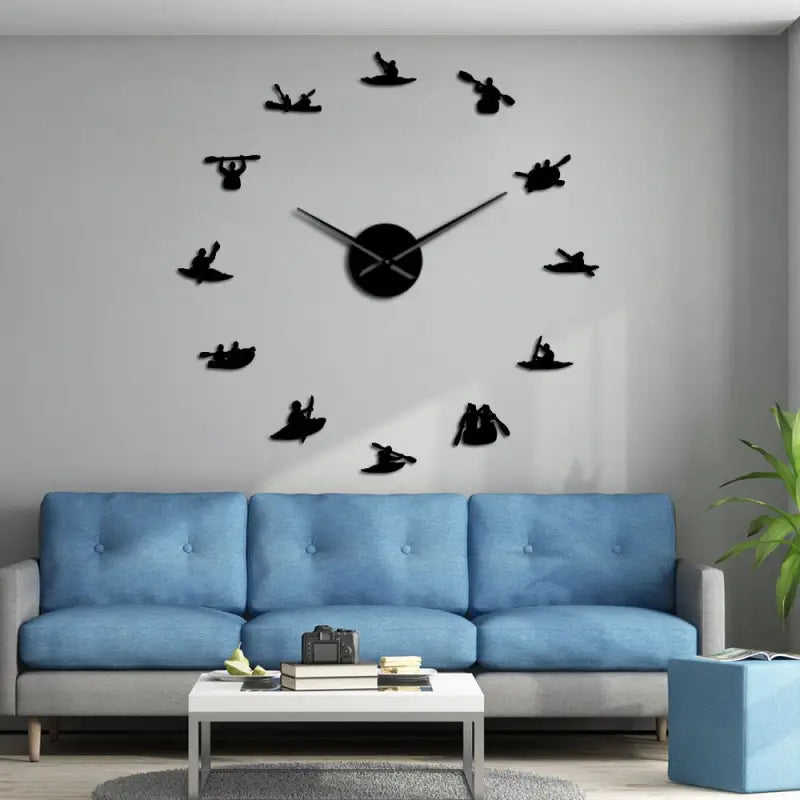 horloge murale canoë kayak - horloge-industrielle