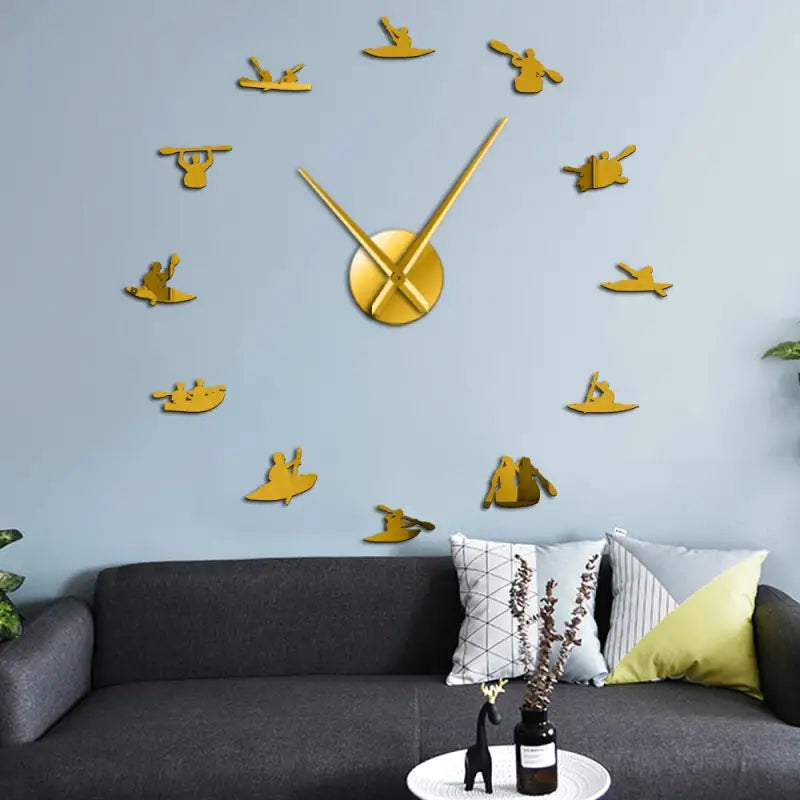 horloge murale canoë kayak - horloge-industrielle