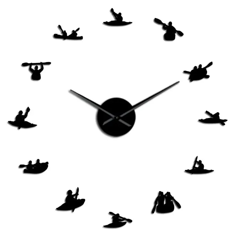 horloge murale canoë kayak - horloge-industrielle