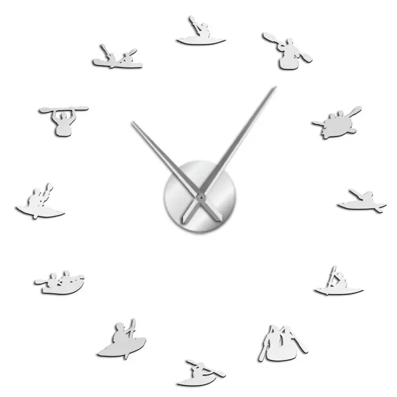 horloge murale canoë kayak - horloge-industrielle