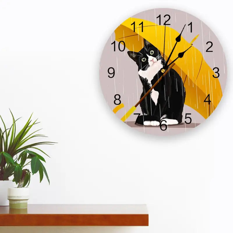 horloge murale chat - horloge-industrielle