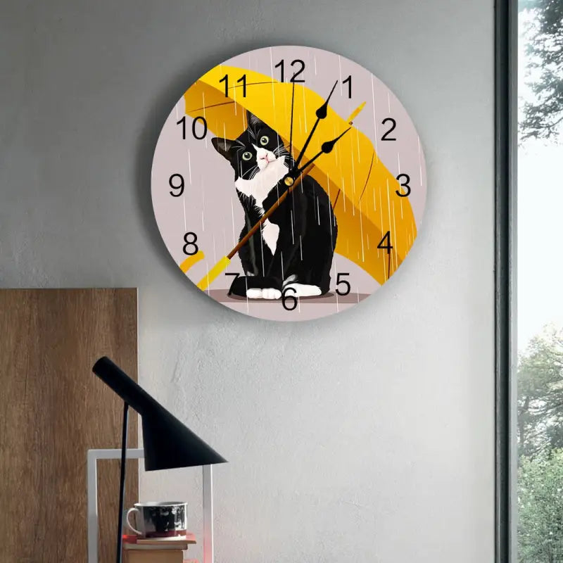 horloge murale chat - horloge-industrielle