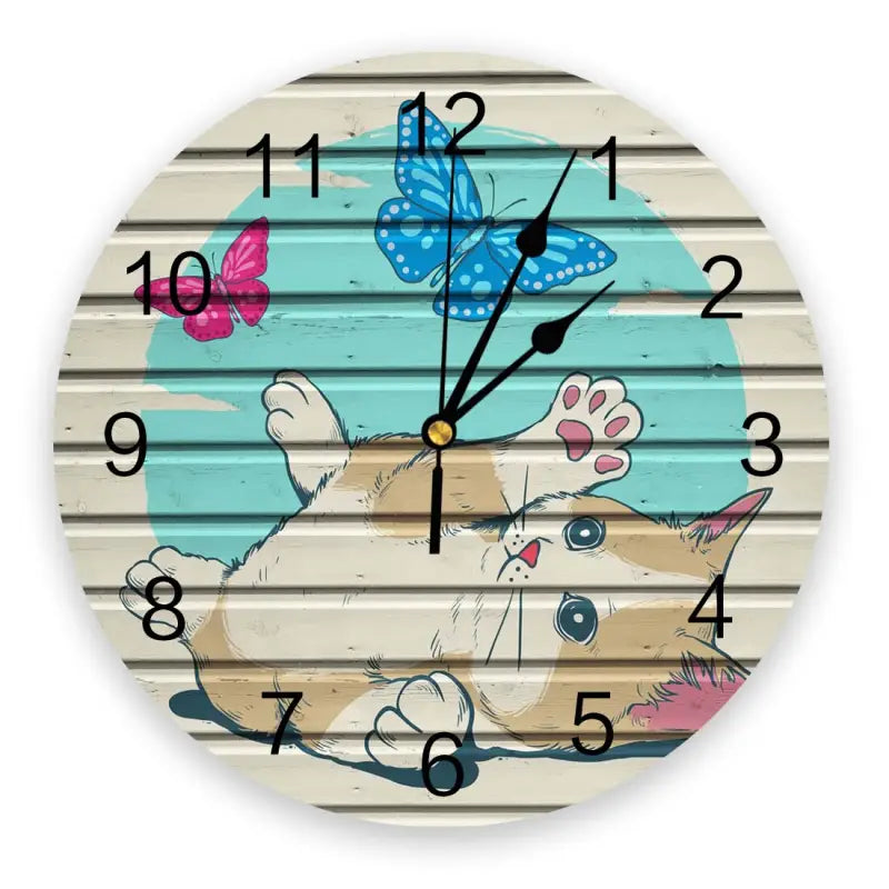 horloge murale chat - horloge-industrielle