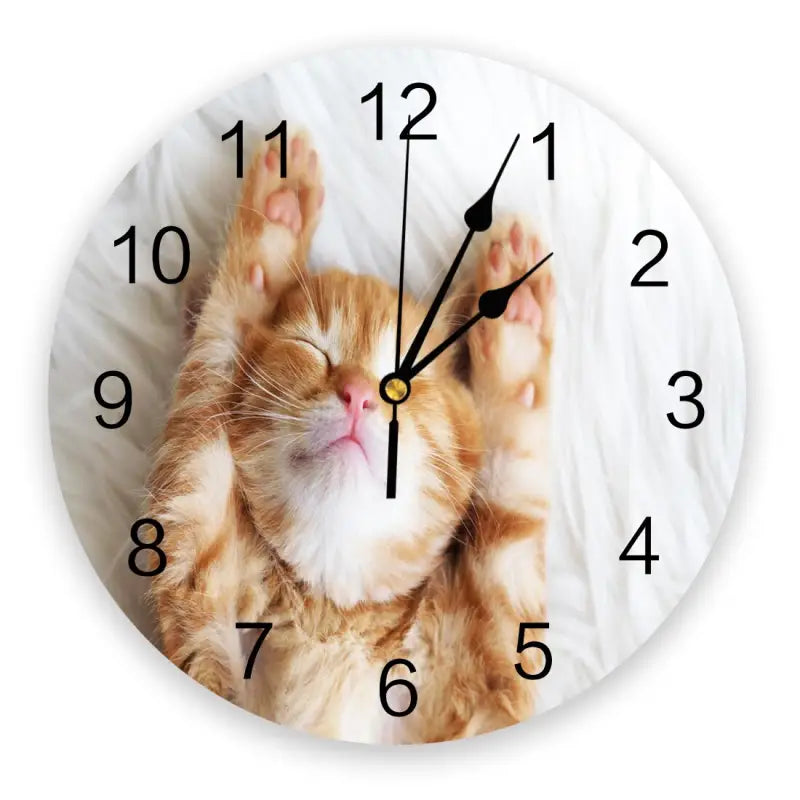 horloge murale chat - horloge-industrielle