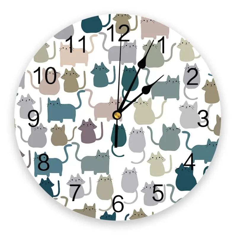 horloge murale chat - horloge-industrielle