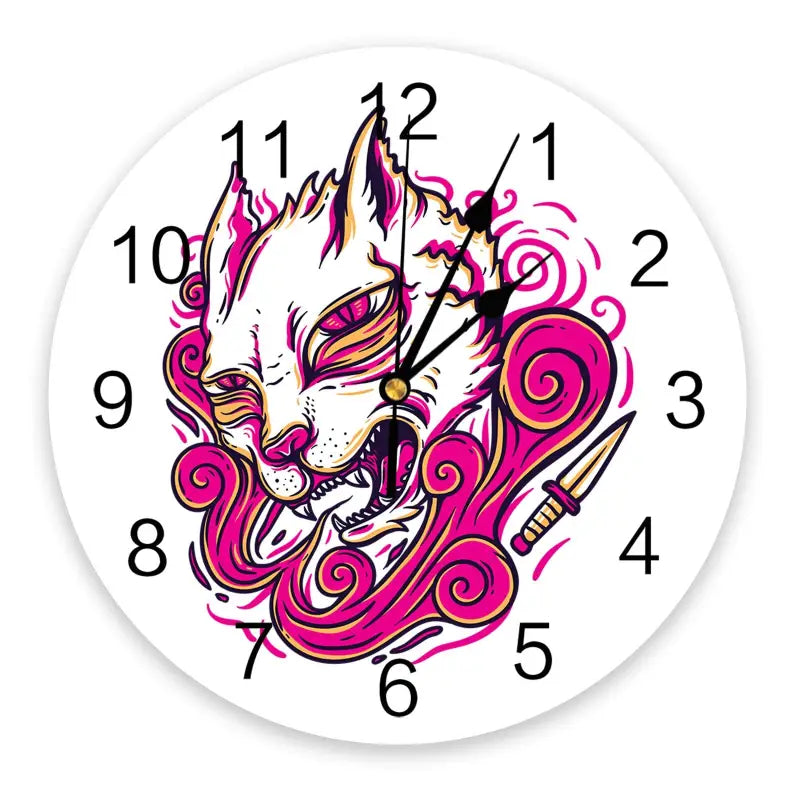 horloge murale chat - horloge-industrielle