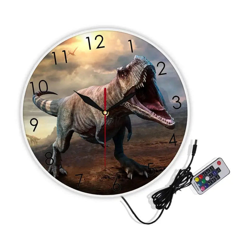 horloge murale dinosaure - horloge-industrielle