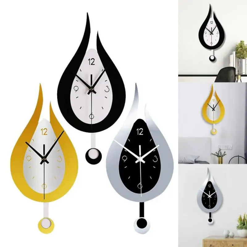 horloge murale goutte d’eau - horloge-industrielle