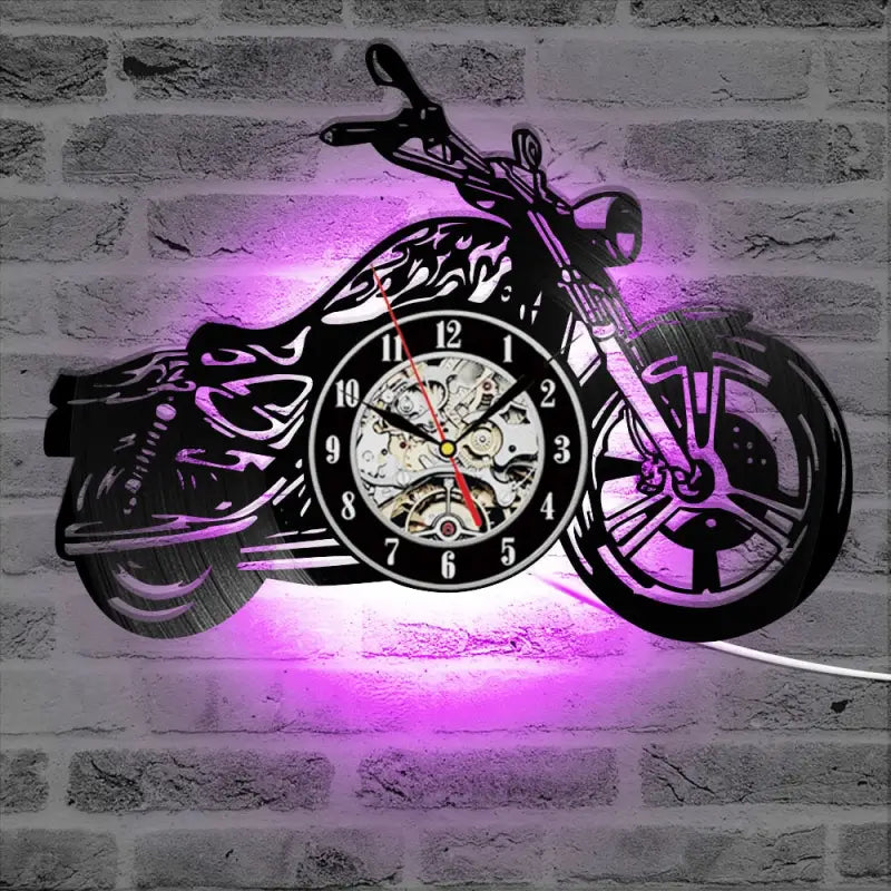 horloge murale moto - horloge-industrielle