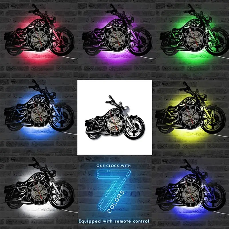 horloge murale moto - horloge-industrielle