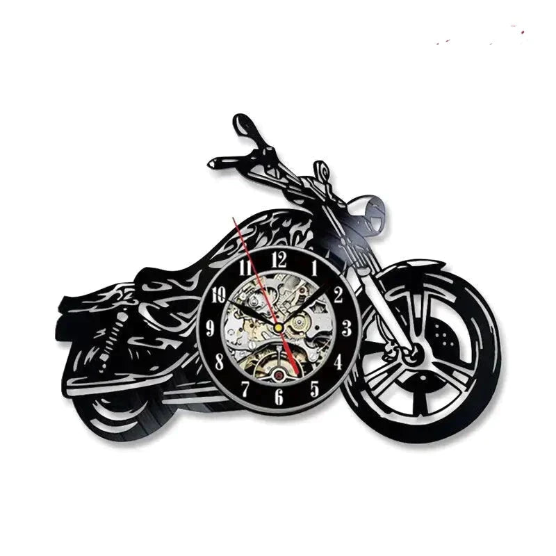 horloge murale moto - horloge-industrielle