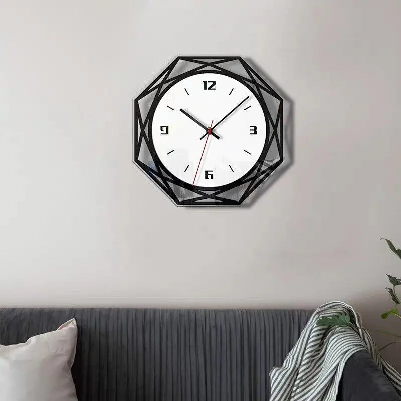 horloge murale octogonale - horloge-industrielle