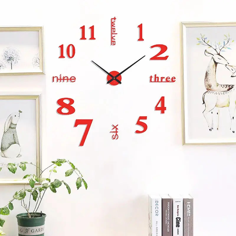 horloge murale 3d sans cadre - horloge-industrielle