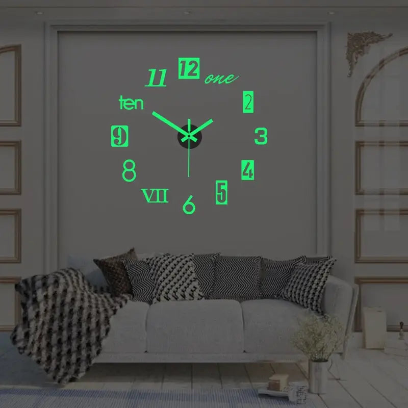 horloge murale 3d sans cadre - horloge-industrielle