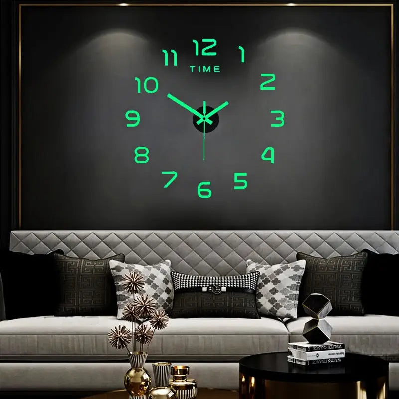 horloge murale 3d sans cadre - horloge-industrielle