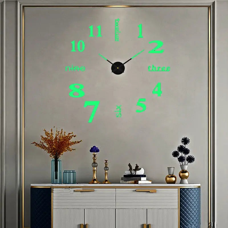 horloge murale 3d sans cadre - horloge-industrielle