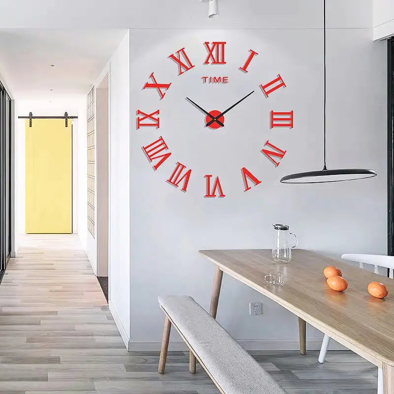 horloge murale 3d sans cadre - horloge-industrielle
