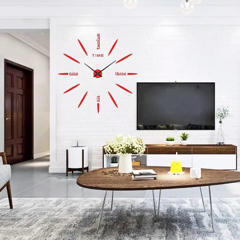 horloge murale 3d sans cadre - horloge-industrielle