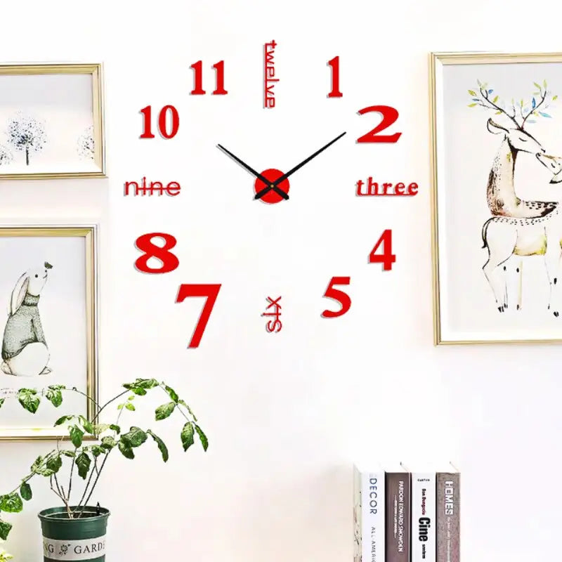 horloge murale 3d sans cadre - horloge-industrielle
