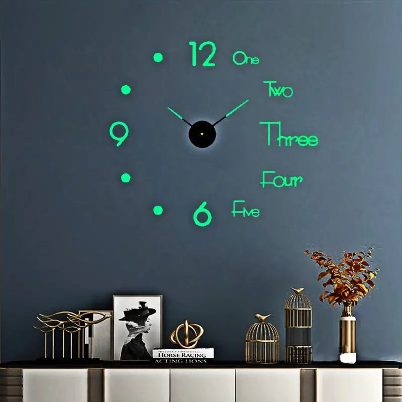 horloge murale 3d sans cadre - horloge-industrielle