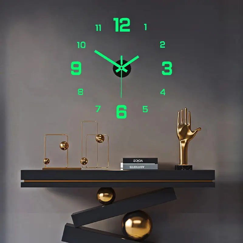 horloge murale 3d sans cadre - horloge-industrielle
