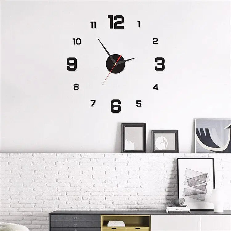 horloge murale 3d sans cadre - horloge-industrielle