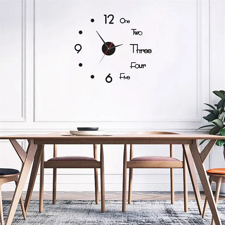horloge murale 3d sans cadre - horloge-industrielle