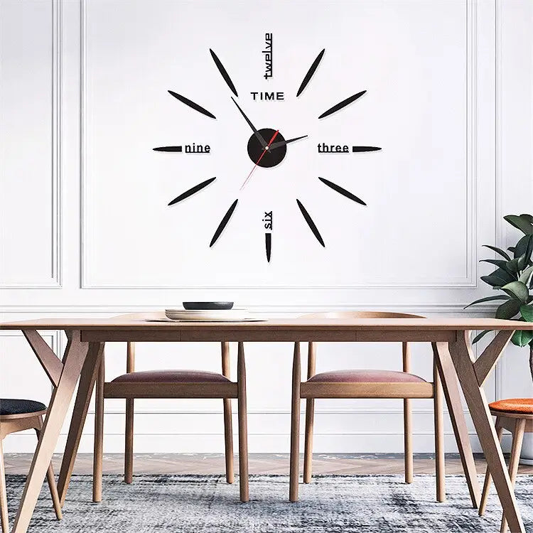 horloge murale 3d sans cadre - horloge-industrielle