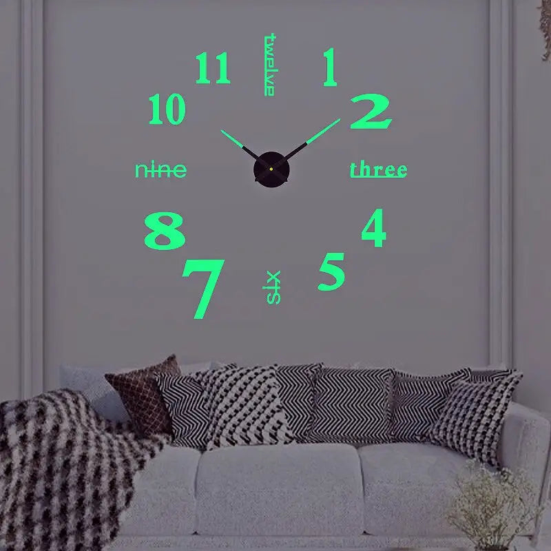 horloge murale 3d sans cadre - horloge-industrielle