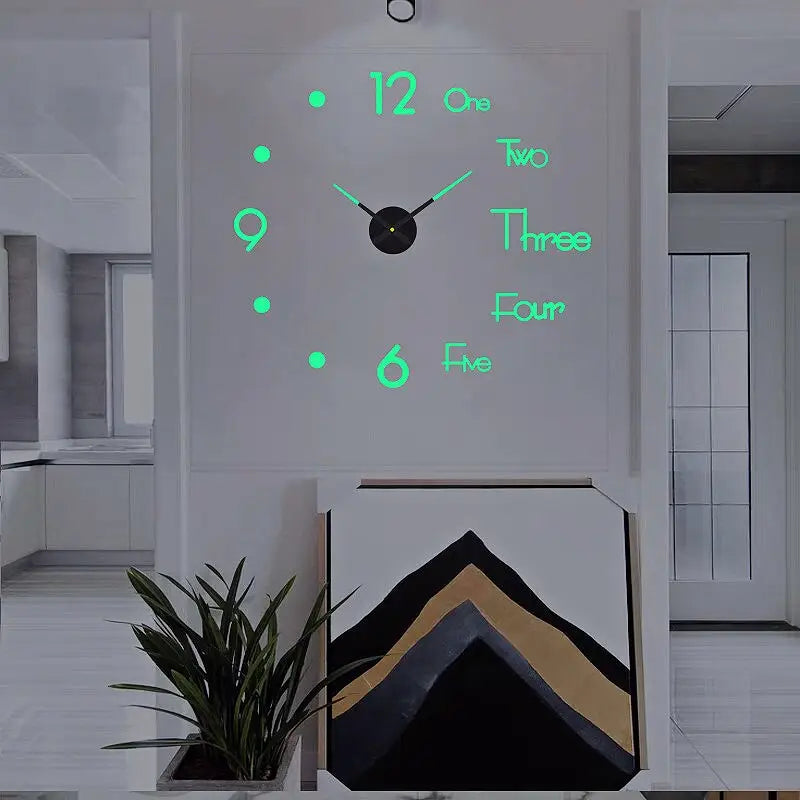horloge murale 3d sans cadre - horloge-industrielle