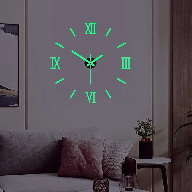 horloge murale 3d sans cadre - horloge-industrielle