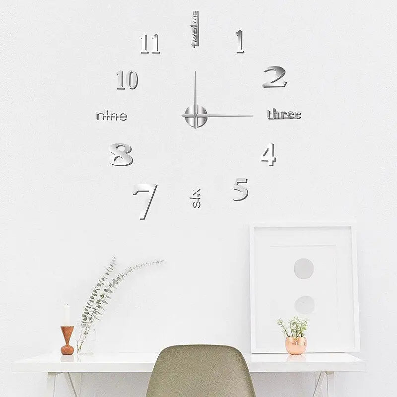 horloge murale 3d sans cadre - horloge-industrielle