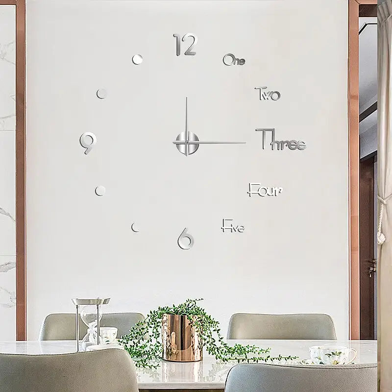 horloge murale 3d sans cadre - horloge-industrielle
