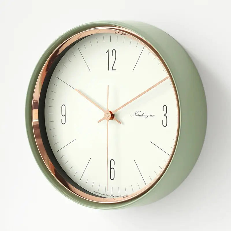 horloge murale verte design - horloge-industrielle