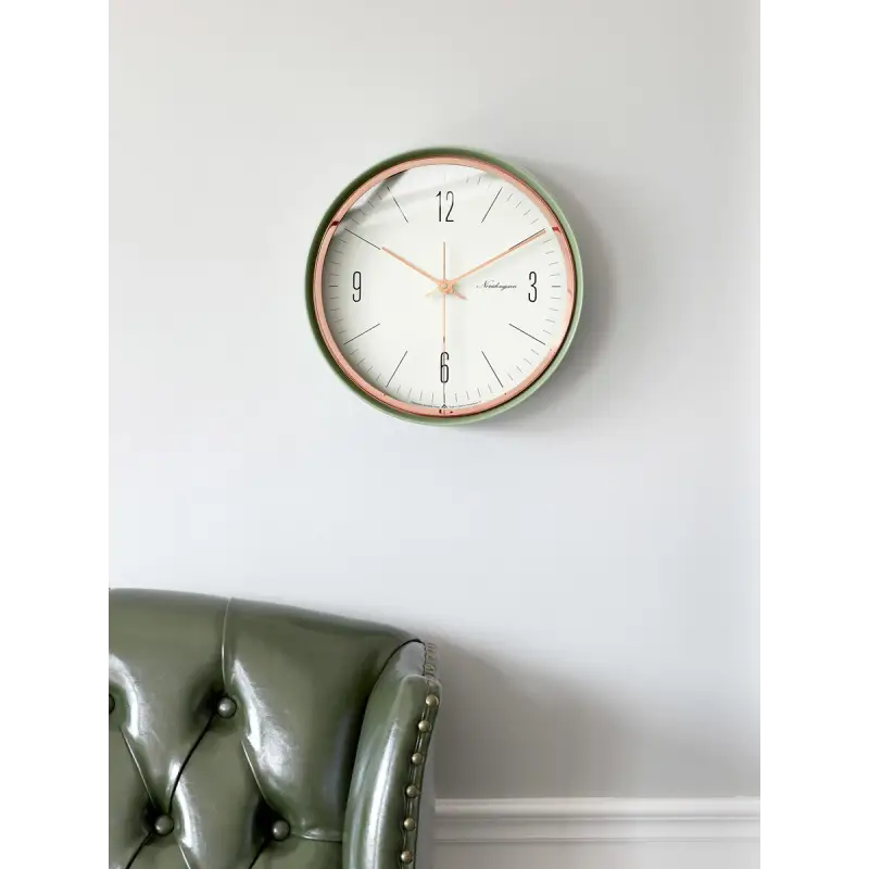 horloge murale verte design - horloge-industrielle