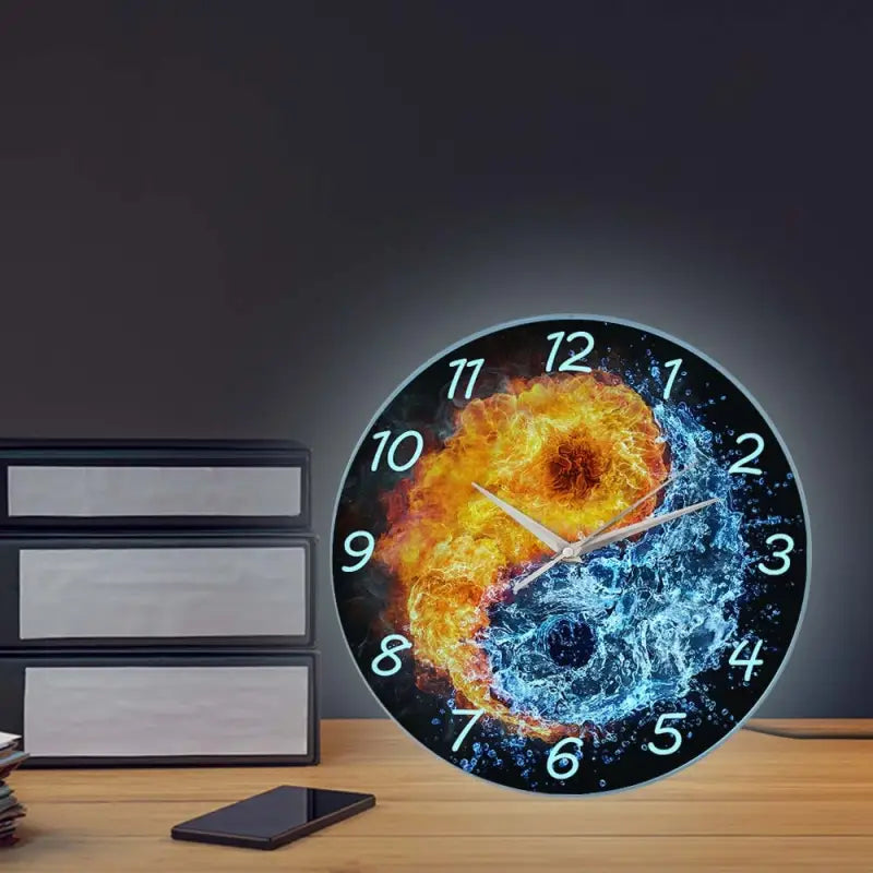 Horloge murale Yin Yang - horloge-industrielle