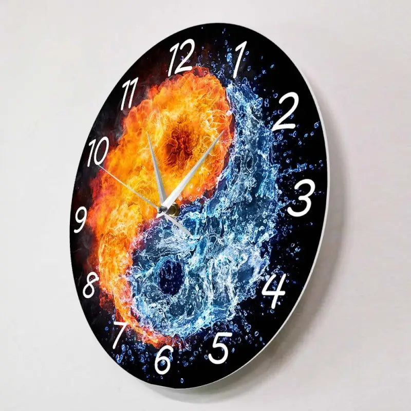 Horloge murale Yin Yang - horloge-industrielle