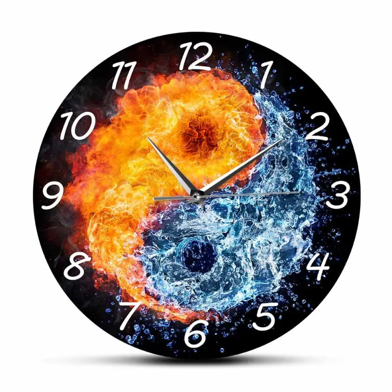 Horloge murale Yin Yang - horloge-industrielle