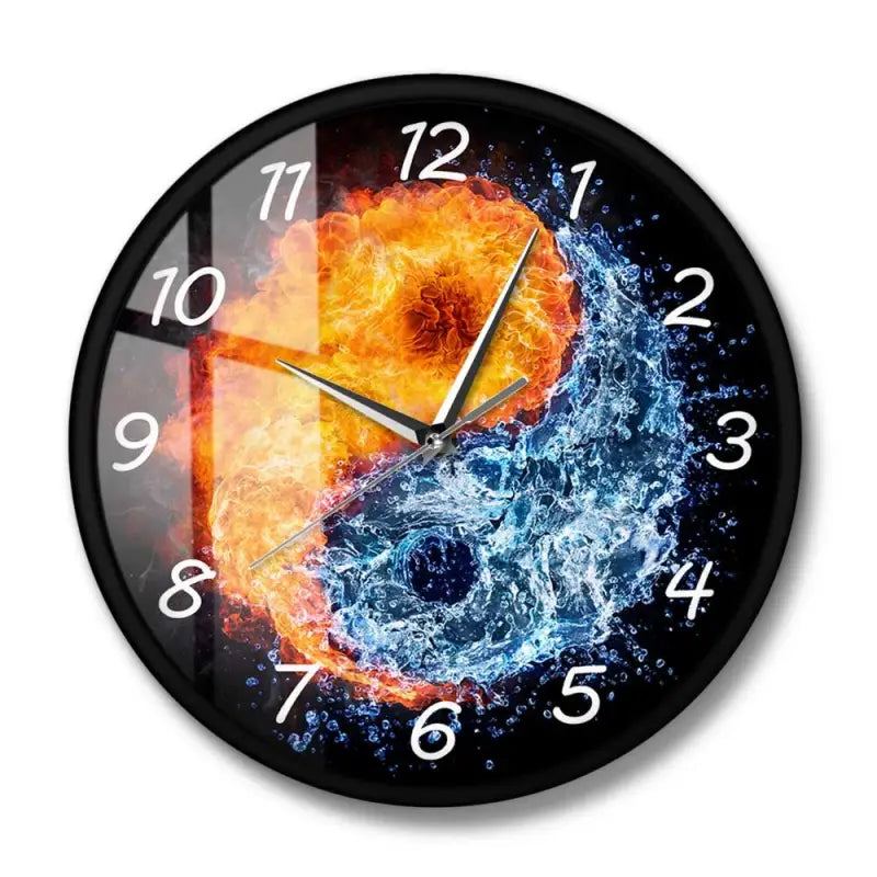 Horloge murale Yin Yang - horloge-industrielle