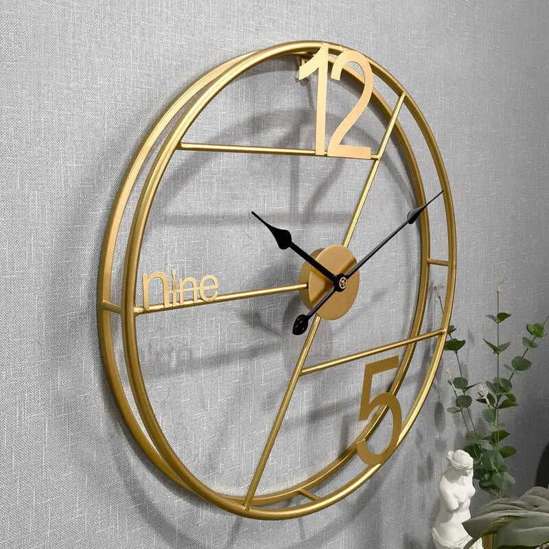 Horloge Noir Et Or - horloge-industrielle