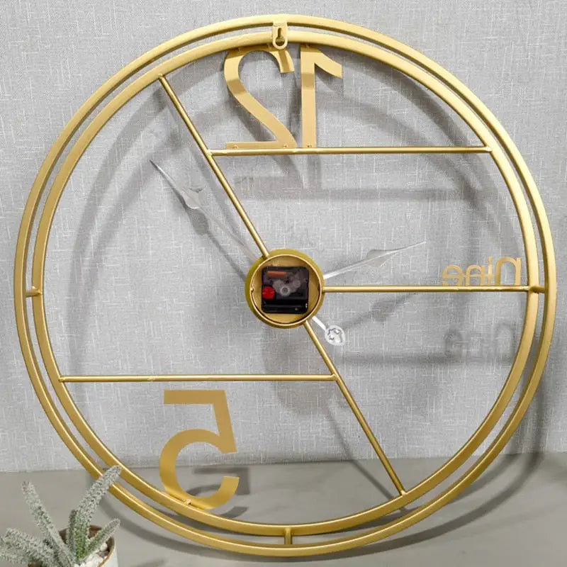 Horloge Noir Et Or - horloge-industrielle