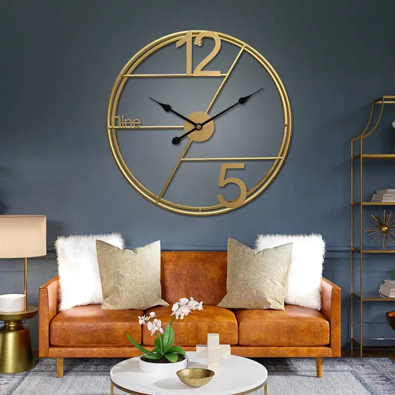 Horloge Noir Et Or - horloge-industrielle