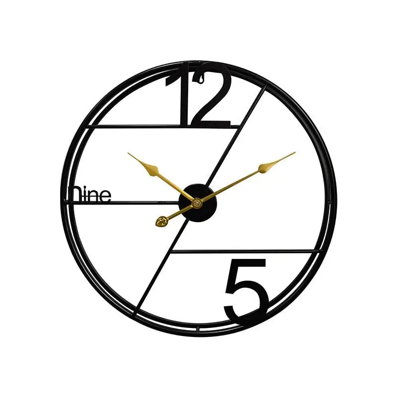 Horloge Noir Et Or - horloge-industrielle