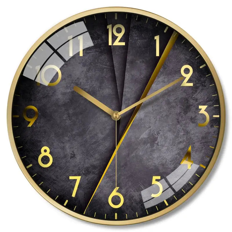 horloge noir et doré - horloge-industrielle