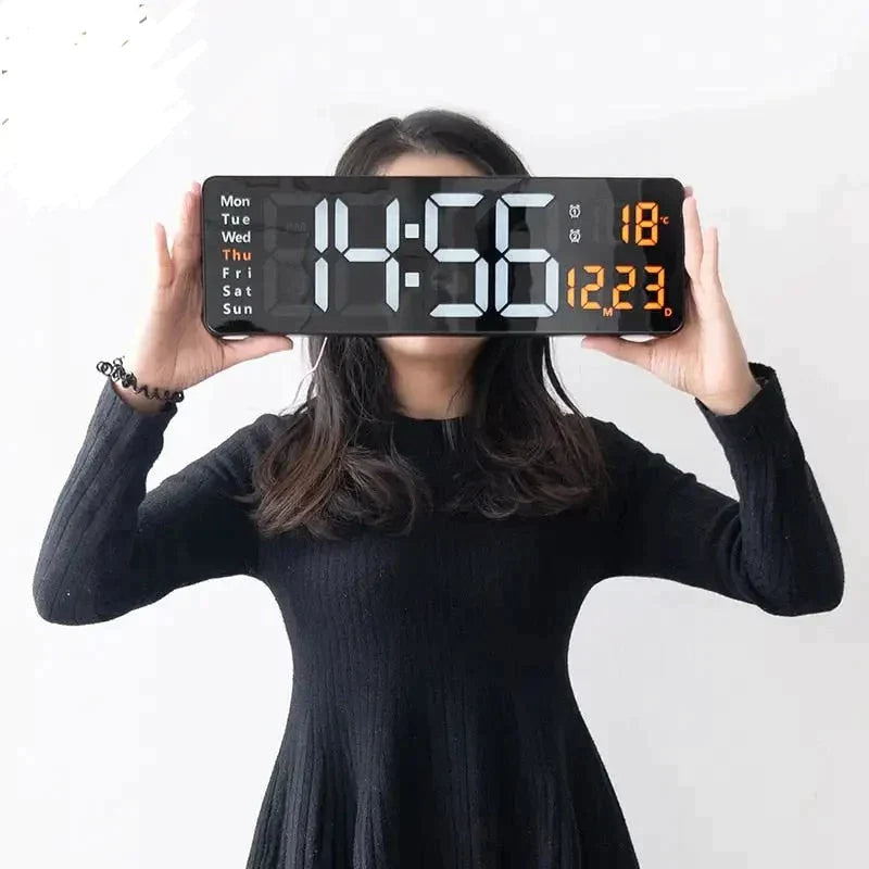 horloge numérique rectangulaire - horloge-industrielle