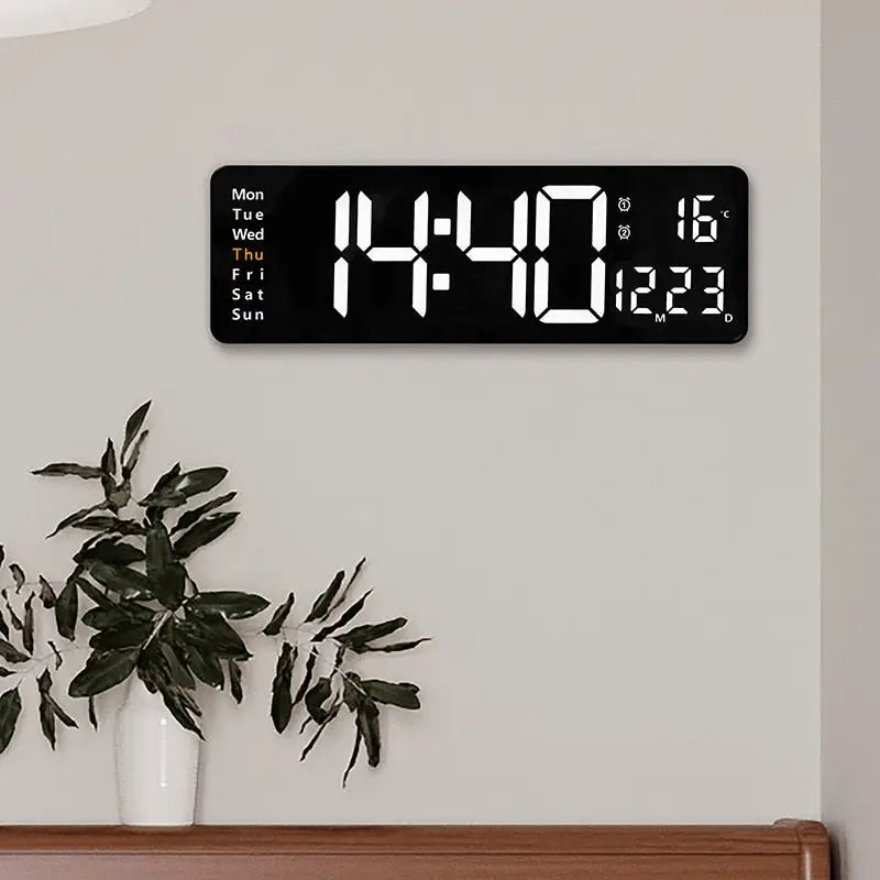 horloge numérique rectangulaire - horloge-industrielle