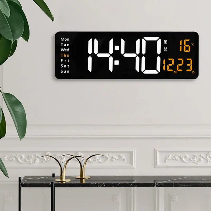 horloge numérique rectangulaire - horloge-industrielle