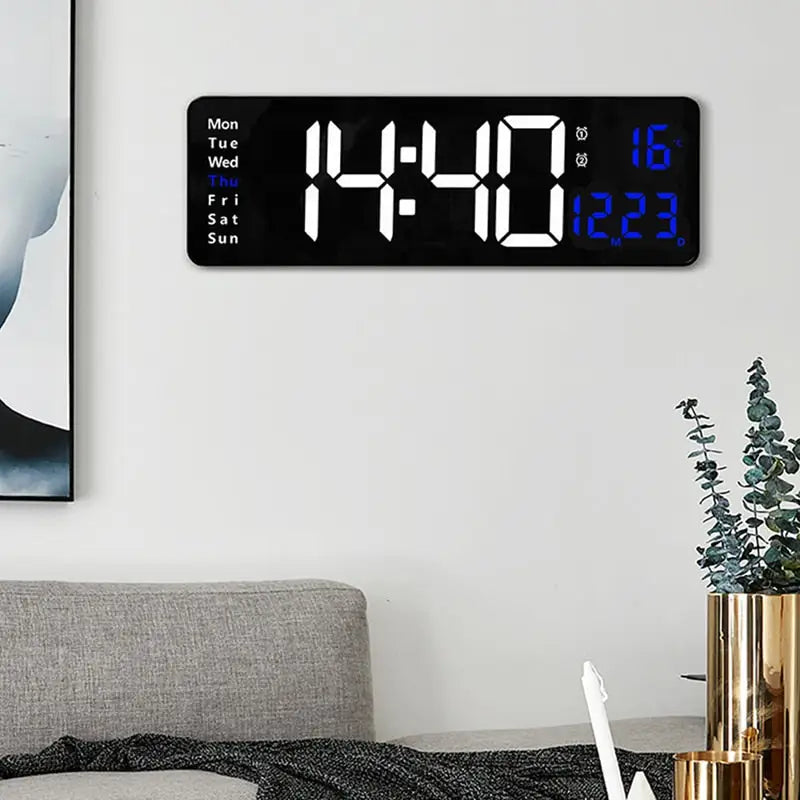 horloge numérique rectangulaire - horloge-industrielle