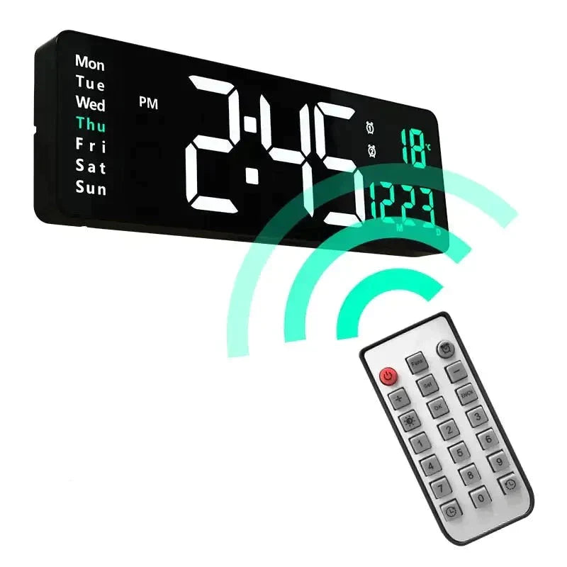 horloge numérique rectangulaire - horloge-industrielle